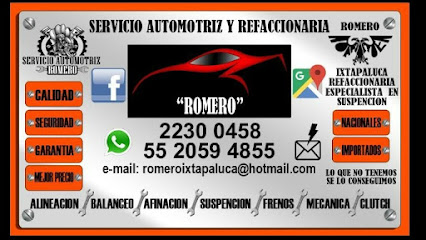 Servicio Automotriz y Refaccionaria Romero ( Especialistas en Suspensión) en Ixtapaluca