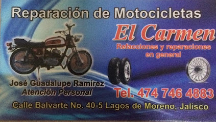 Reparación y Refacciones de Motocicletas El Carmen en Lagos de Moreno